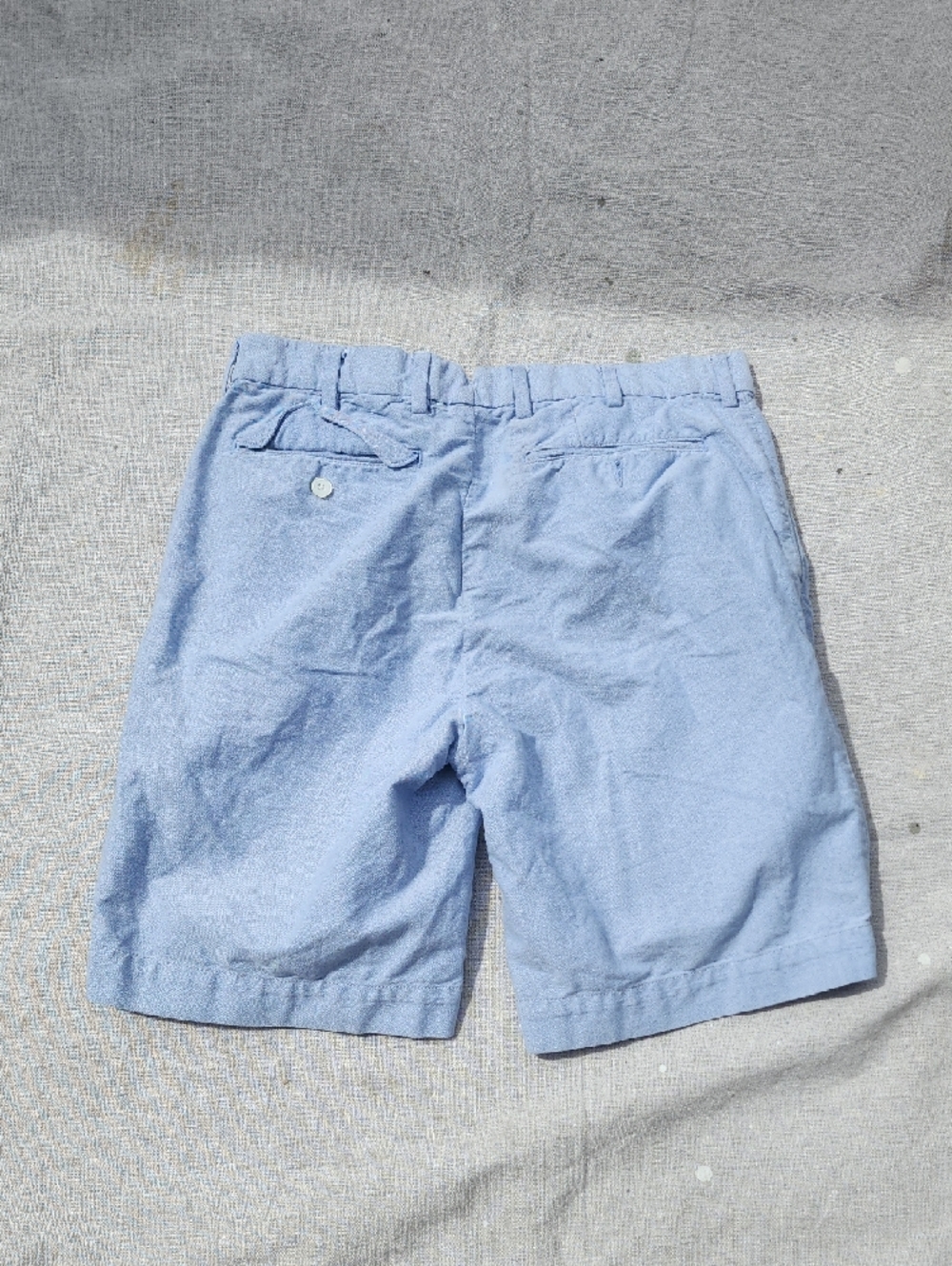 Polo Ralph Lauren Light Blue Flat-Front Cotton Shorts - Picture 3 of 5